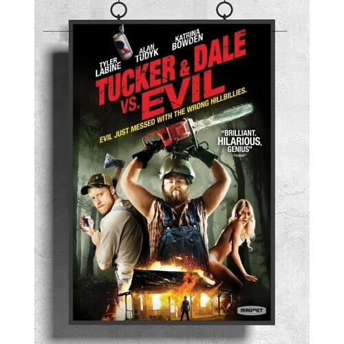 L143 TUCKER AND DALE VS EVIL Movie Horror Comedy Zombies Dead Silk Fabric Poster Art Decor Indoor Painting Gift