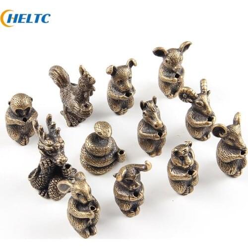 1pcs Copper Pet Small Incense Burner Stick Incense Holder Indoor Incense Plate Incense Alloy Small Ornaments Zodiac Home Decor
