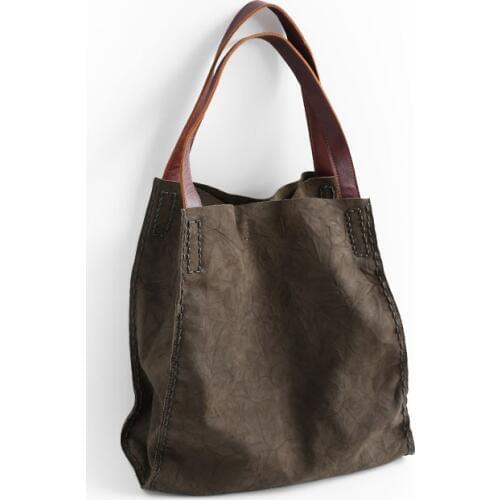 Vendange new fashion vintage handmade thick line simple casual Timberwind genuine cowhide leather shoulder bag / handbag2214