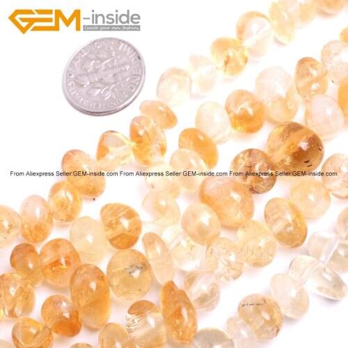 Natural Yellow Crystal Potato Beads For Jewelry Making 5X8mm-10X12mm 15inches DIY Jewellery FreeShipping Wholesale Gem-inside