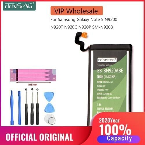 Wholesale EB-BN920ABE 3000mAh battery For Samsung Galaxy Note 5 N9200 N920T N920C N920P Note5 SM-N9208 bateria Batteries