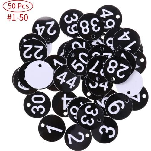 Pubs Restaurant Clubs Digital Number Tags Abs Door Plaque House Sign Plating Gate 1-50 Number Tag for Animal Supplies Farm Label