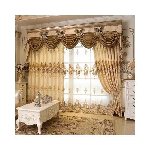 Chenille Curtains for Living Room Embroidered Curtains for Bedroom Valane Curtains