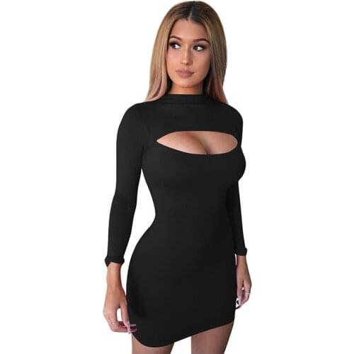 Sexy Bodycon Dress Red Mini Party Dresses For Women 2021 Long Sleeve Short Dress Black Spring Autumn Vestidos De Fiesta платье