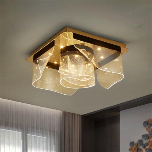 Nordic Modern Acrylic Flower Ceiling Lights Bedroom Luxury Room Light Restaurant Living Room Luster Ceiling Lamps Deco Lighting