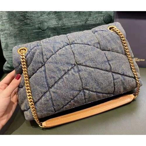Shoulder Bags for Women 2021 TOP Quality Classic Denim Handbags Chain Message Crossbody Bags flap messenger Bag