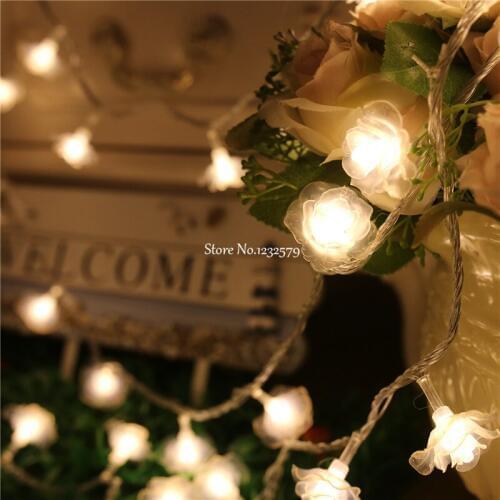 20M led string lights 200 Rose led flower lamp holiday decoration Festival wedding party Christmas light indoor outdoor use