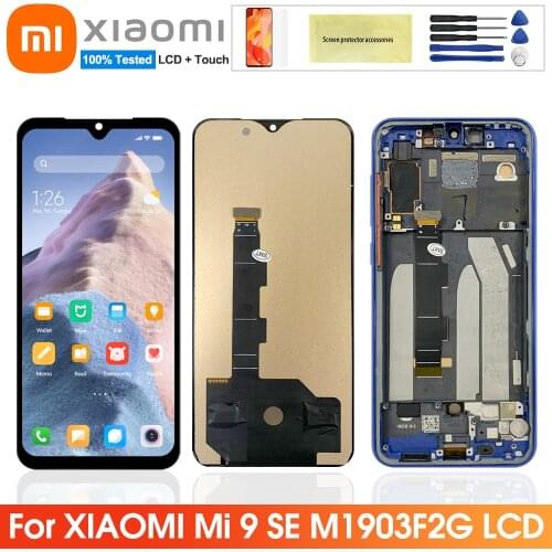 TFT 5.97'' LCD For Xiaomi Mi 9 SE Mi9 Se LCD Display Touch Screen Digitizer Assembly With Frame For Xiaomi Mi 9se LCD Screen