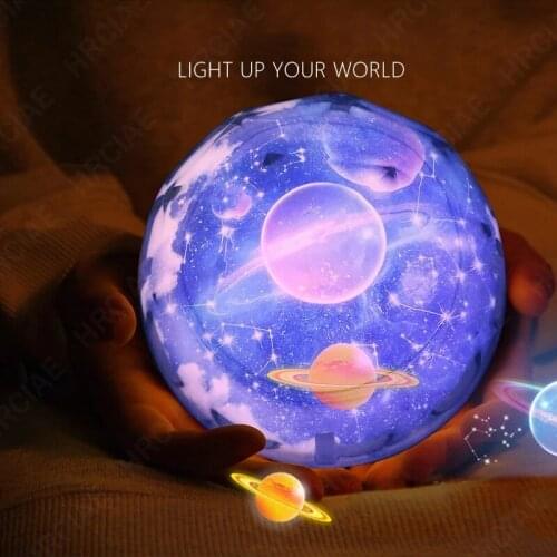 Starry Sky Planet Night Light USB LED Magic Projector Earth Universe Colorful Rotate Flashing Star Kids Baby Christmas Gift