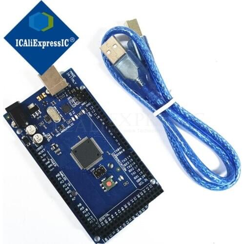 1PCS MEGA 2560 R3 ATMEGA16U2 ATmega2560 AVR USB board +free USB cable (ATMEGA2560 /CH340 ) funduino 2560 new In Stock