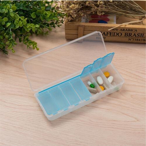 1Pcs Multicolor Travel must seal kit portable travel for seven days drug storage box packing box for a week pills case