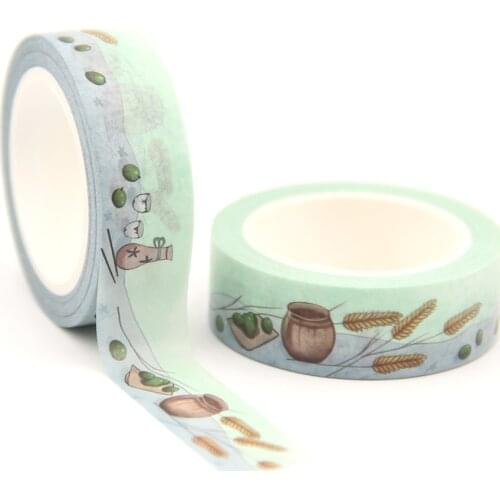10PCS/lot 15MM*10M Solar Term Summer Wheat Harvest washi tape Masking Tapes Decorative Stickers DIY Stationery School Supply