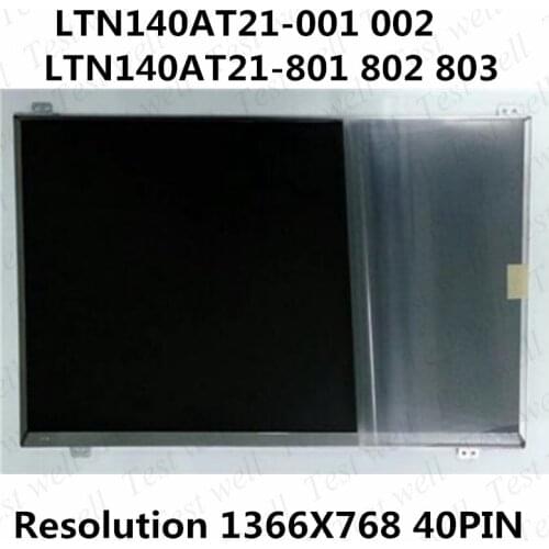 14" LCD For Samsung 1366X768 LTN140AT21-801 LTN140AT21-802 803 LTN140AT21-001 LTN140AT21-002 LTN140AT21 LCD LED Display Screen