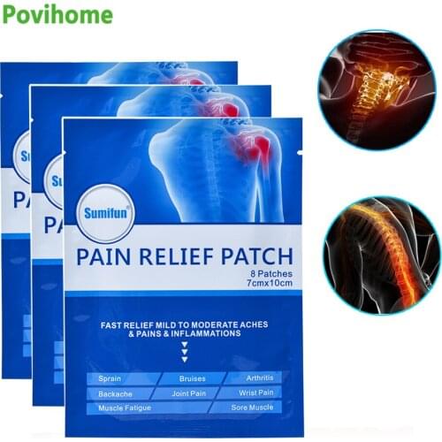 16pcs Sumifun Pain Relief Patch Muscle Joint Wrist Ache Analgesic Sticker Bruises Stress Release Herbal Medical Plaster