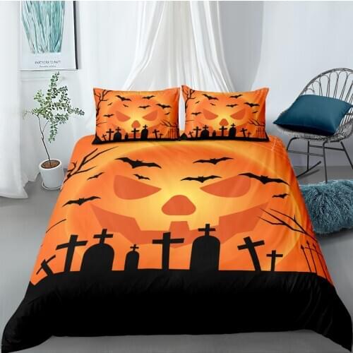 3D Halloween Pumpkins Design Duvet Cover Sets Bedding Sets Quilt Covers Pillow Cases Full Twin Single Size Custom Bedding sets