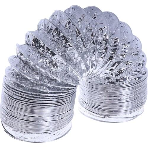 4 Inch 100mm Ventilator Pipe PVC Aluminum Tube Air Ventilation Pipe Hose Flexible Exhaust Duct 3/2M Air System Vent Bathroom