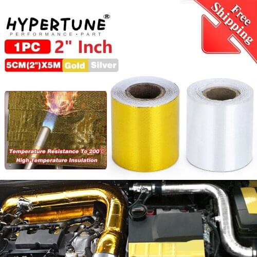 Free Shipping - 2"x5 Meter Reflect-A-Gold Tape Performance Heat Protection Tape/Barrier New Arrival Best For Honda civic HT1613