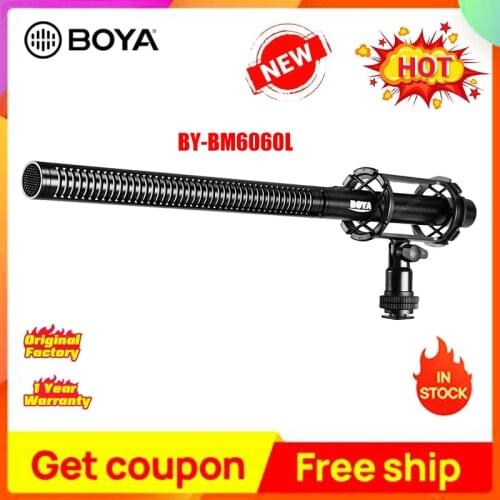 BOYA BY-PVM1000L Professional DSLR Condenser Shot gun Microphone Video Interview Reporting for Canon Nikon Sony Cameras