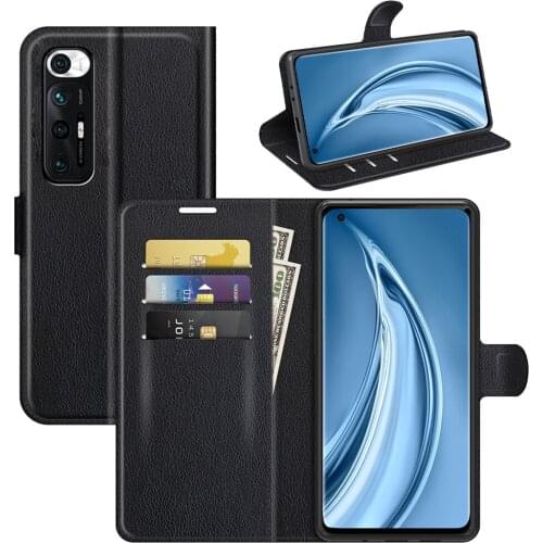 20pcs Flip Wallet Magnet Kickstand Case Litchi PU Leather Cover Card Slots For Xiaomi Mi 11 Ultra Note 10 Pro 10i 10S 10T Lite