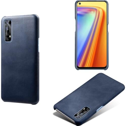 Vegan PU Leather Phone Case For OPPO Realme 7 4G Funda Wearable Slim Coque For Oppo Realme 7 5G 6.5" 2020 Realme7 Cover Shell