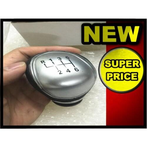 Black and Siver 6 Speed Gear Stick Shift Lever Knob Fit For Ford-Focus MK3/Fiesta/MK7/C-max/Mondeo inner hole diameter 12mm