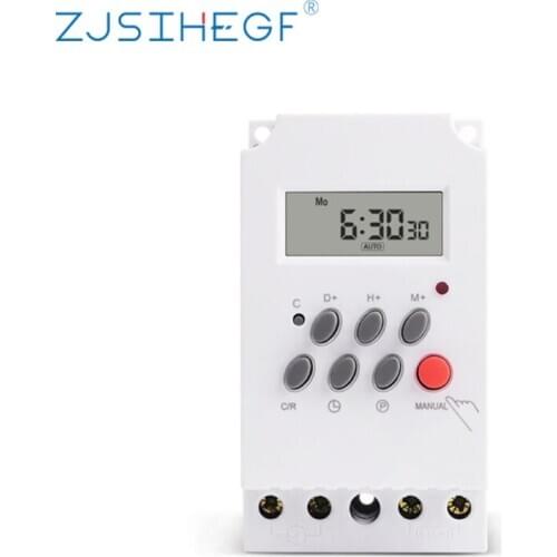 Digital Timer Switch KG316T-II 12V 24V 110V 220V 7 Days Programmable 24hrs Time Relay Output Load High Power 30A