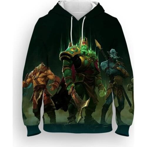 Dota 2 Japan Harajuku Childrens Clothes Hoodies Kids Sweatshirts Hoody Cartoon Tops Boys/Girls Pullover Hoodie Printed Women’s