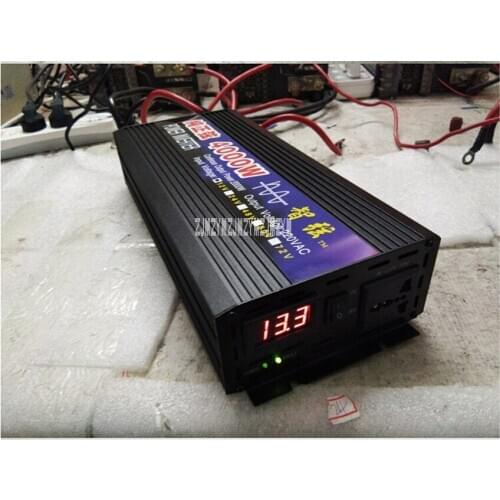Zx-4000W Pure Sine Wave Car Power Inverter 4000W 12V/24V/48V/60V To 220V Car Converter Inverters For Solar Boat Home Appliances