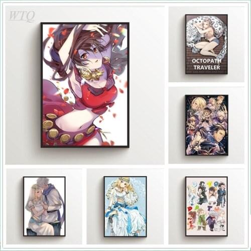 Octopath Traveler Canvas Painting Anime Posters Room Decor Wall Decor Posters Wall Posters Wall Art Picture Home Decoration