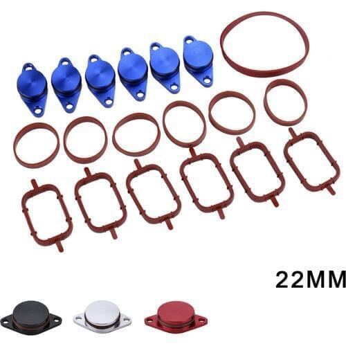 6 X 22MM Diesel Swirl Flap Blanks Repair Kit with Manifold Gaskets for BMW