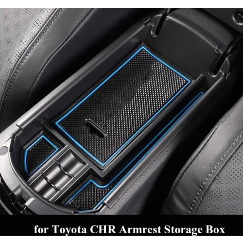 For Toyota C-HR CHR C HR 2017 2018 2019 2020 Front Center Armrest Interior Storage Box Plastic 1PCS Car-Styling Accessories