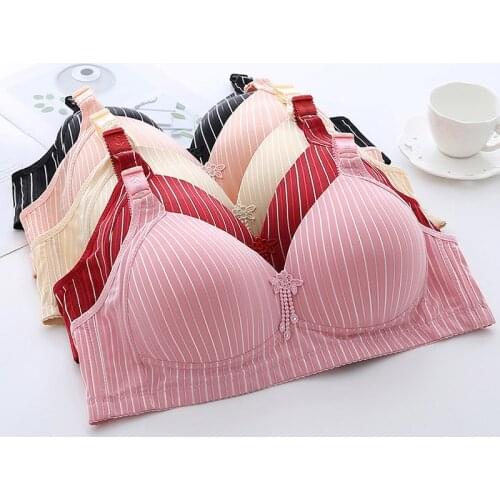 Summer Fashion Womens Bra Fringed Stripes Ladies Adjustable Shoulder Straps Bra Pads Underwear Without Steel Support
