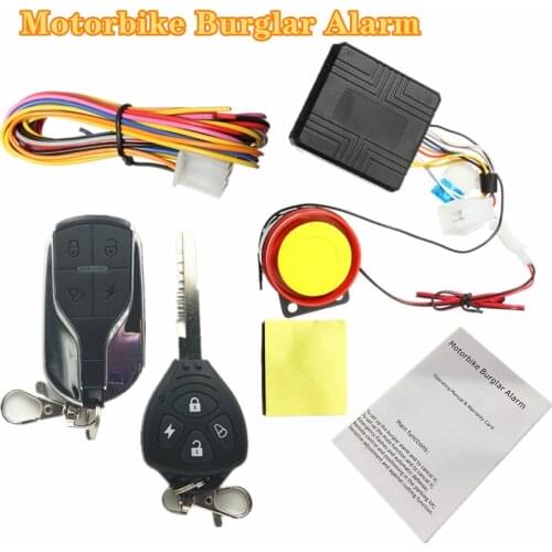 Motorcycle Theft Protection Remote Activation Motorbike Alarm Accessories With Remote Control + key