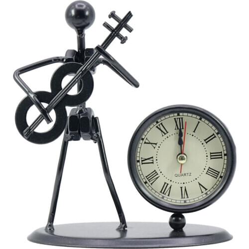Desk Clock Creative Retro Durable Practical Home Use Desk Quartz Clock
