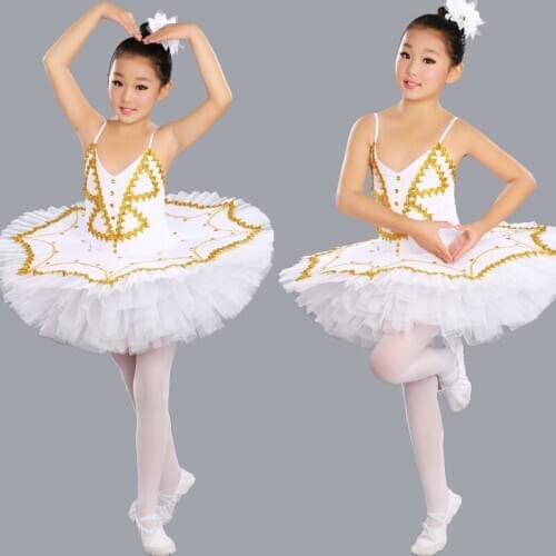 New Girls Ballet Dancing Dress Students Ballet Tutu Dress Children Performance Swan Dance Suit Childrens Ballet Dresses D-0317