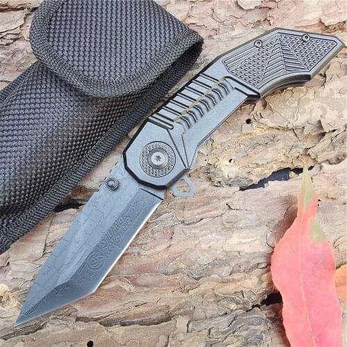 Outdoor Tactical Camping Hunting Survival Pocket Folding Knife 5cr13mov Blade All Aluminum Handle Hunt Knife Knives EDC Tools