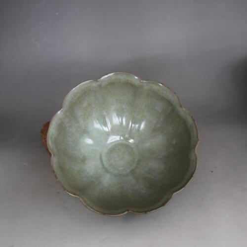 Rare Song Dynasty(961--1275)Jian Kiln porcelain bowl,Celadon glaze Lotus Bowl,best collection & adornment, Free shipping