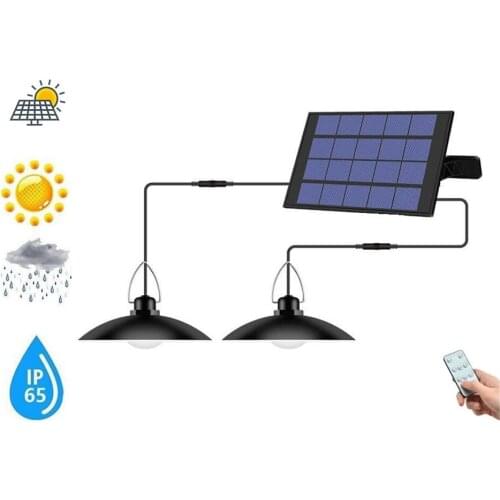 Retro Lampshade Solar Pendant Light Outdoor Indoor Solar Lamp White Lighting Home Garden Yard For Camping 3/6M cable remote opti