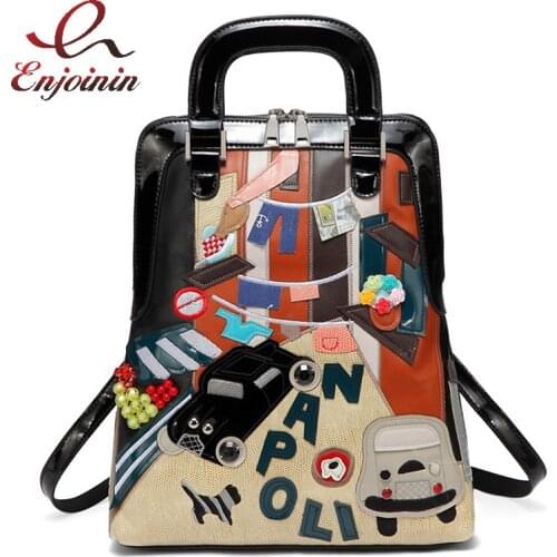 Fun Cartoon Design Ladies Backpack Fashionable Travel Backpack for Young Girls Novel Shoulder Bag Designer Cute Pouch Pu Leather