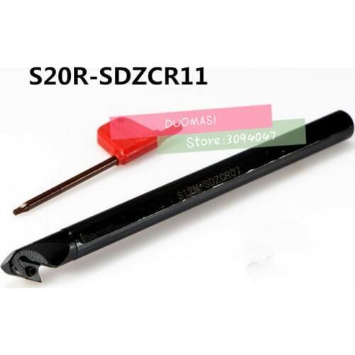 S20R-SDZCR11 20mm Lathe Cutting Tools,CNC Turning Tool,Hss Lathe Tooling,Internal Threading Tool, Metal Lathe Boring Bar