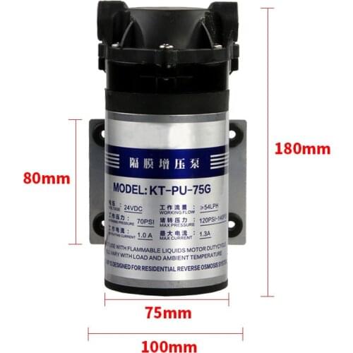 Hot Sale Reverse Osmosis System Self Priming Pump 75GPD RO Water Filter Spare Parts 24V