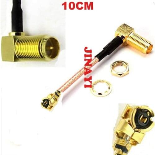 100pcs Right Angle RP SMA RP-SMA Female to IPX U.fl IPEX Connector RG178 10cm Pigtail Extension Cable