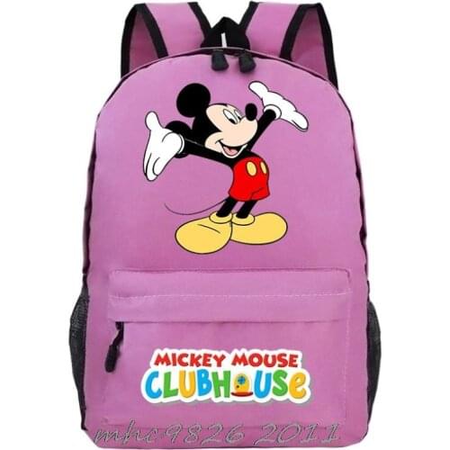 Disney Large Capacity Mickey Mouse Backpack Boys Girls Bookbag Children Minnie School Backpack Knapsack Teenager Sport Rucksacks