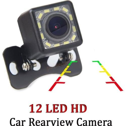 YYZSDYJQ Waterproof Car Rear View Camera 170 Wide Angle HD CCD 12 LED Night Visions Backup Reversing Parking Cameras Car-styling