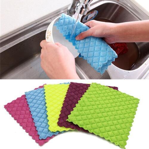 High efficient ANTI-GREASY color dish cloth,colorful washing dish towel,magic Kitchen cleaning cloth,wiping rags