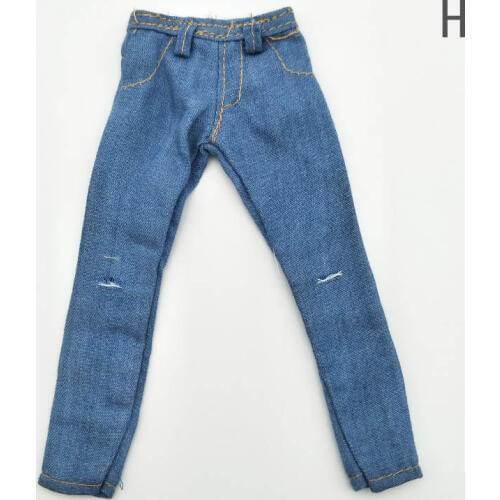 1/6 Doll Clothes Blue Handmade Jeans Pants For Ken Dolls Trousers For Barbies Boyfriend Ken Prince Male Doll Casual Wears
