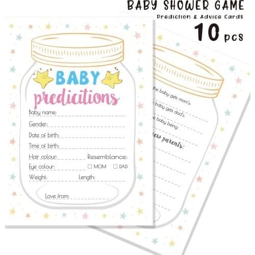 10Pcs Baby Shower Game Cards For First Birthday Family Gender Reveal Games Anniversary Party Birthday Party Decoration kw30