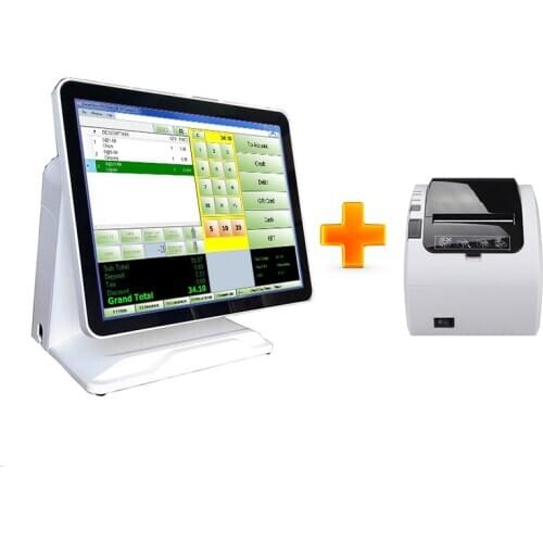 15 inch capacitive touch screen cash register tablet pos terminal ordering POS system with thermal printer