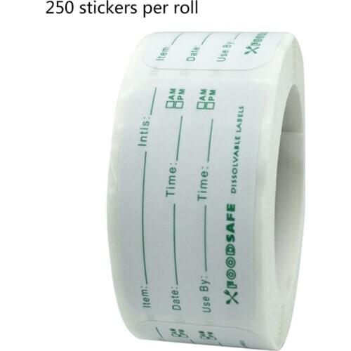 250pcs/roll Kitchen Food Storage Labels Refrigerator Freezer Adhesive Sticker