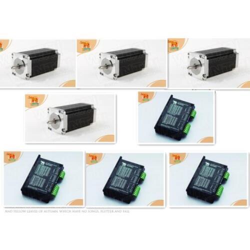 4Axis CNC Nema 23 Stepper Motor 425oz-in 3N.m 4.2A WT57STH115-4204A+Driver DQ542MA 4.2A 50V cutting Automation Imaging engraving